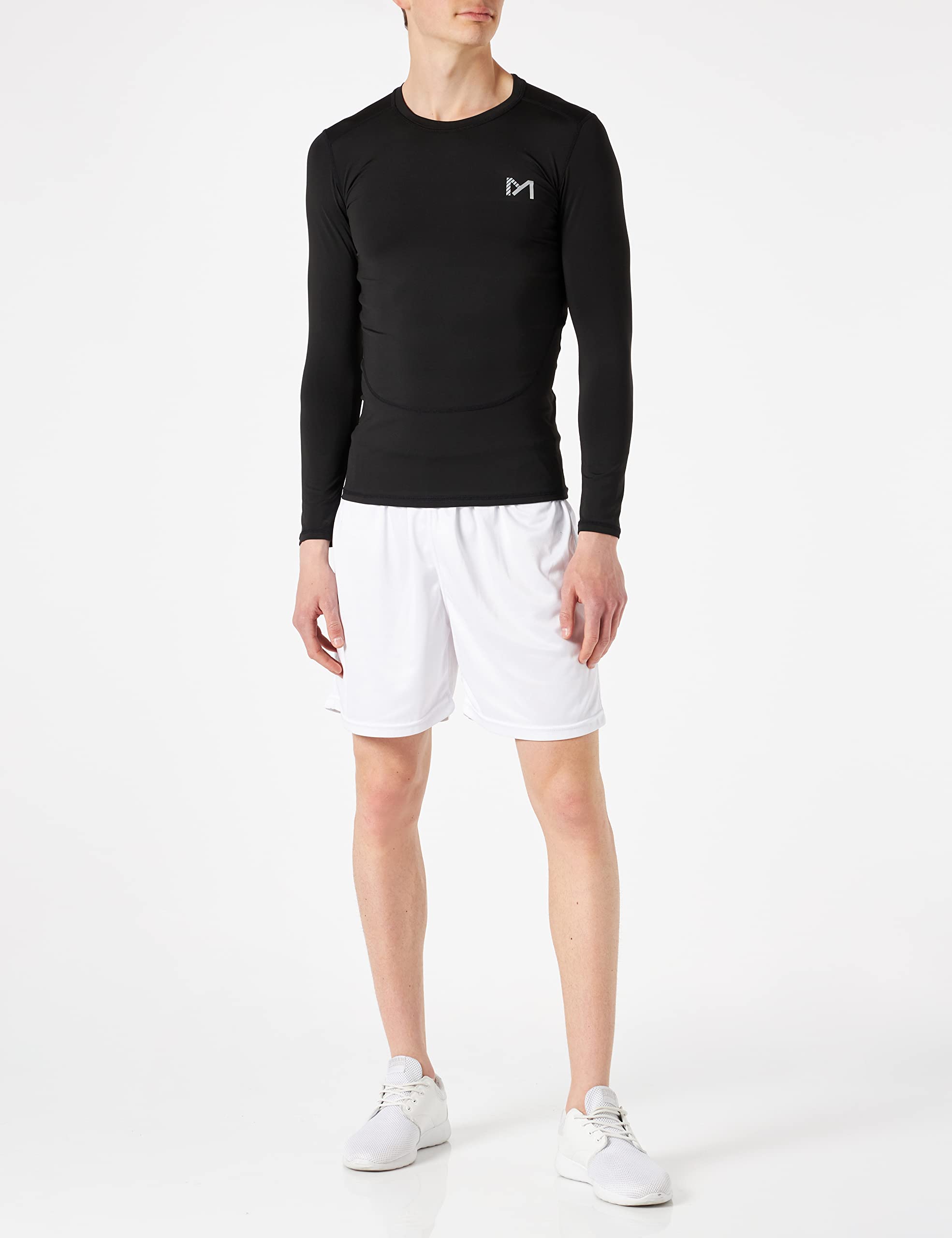 MEETYOO Maglietta Compressione Uomo, Maglie Maniche Lunghe T Shirt Sportiva per Corsa Ciclismo Fitness