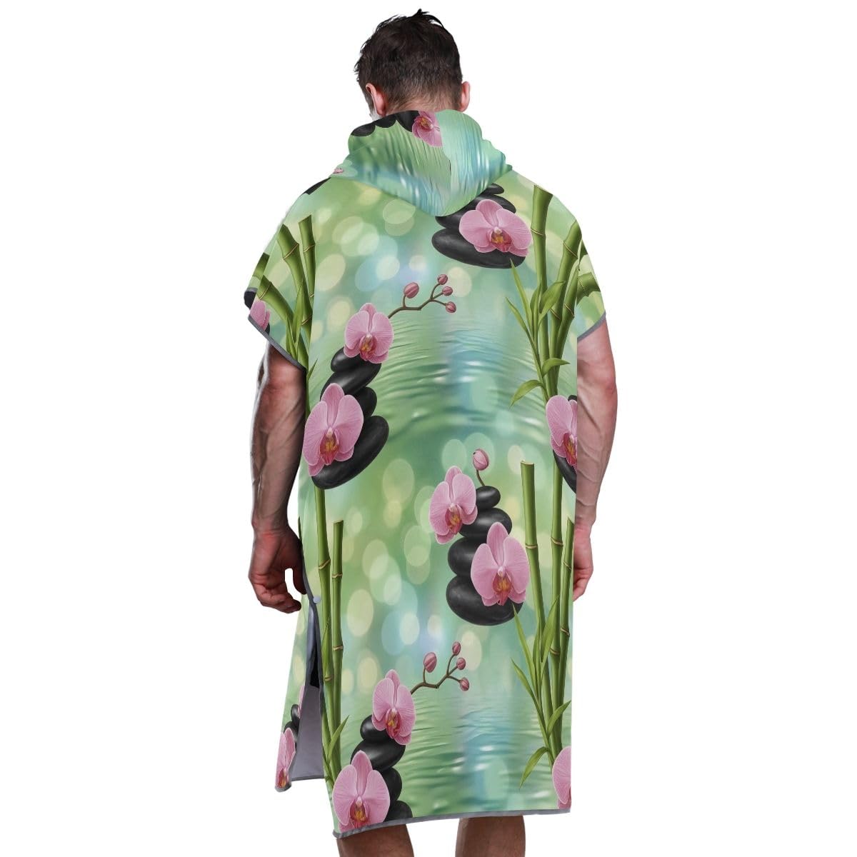 Amazon.com: Joisal Black Pink Orchid Green Surf Poncho Changing