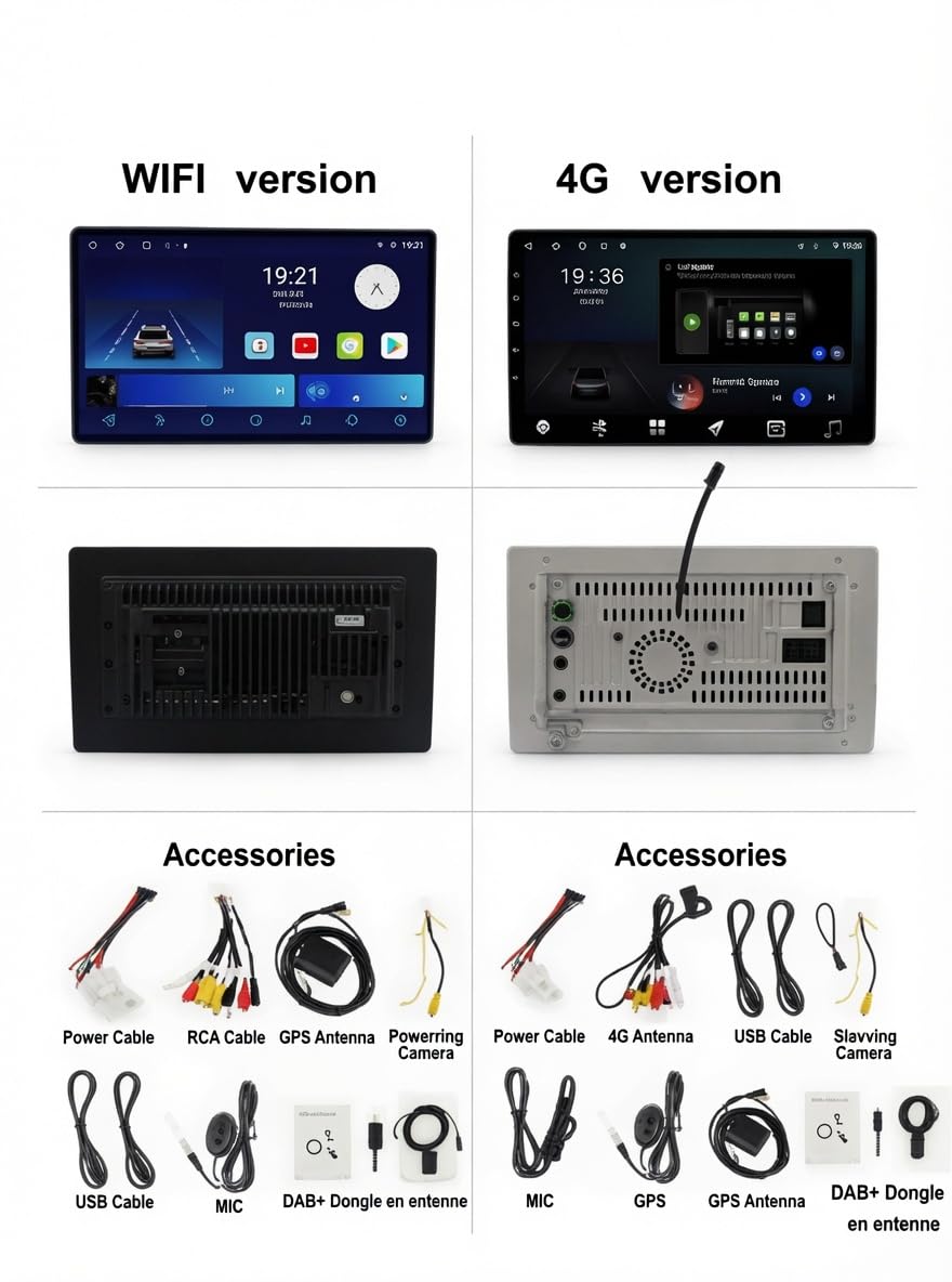 Autoradio 9 pollici compatibile con Kia Pro/Cee d 2010-2012 | CarPlay/Android Auto/WiFi/DSP/DAB+, touchscreen CarPlay, sistema radio multimediale HD (T4 (4GB/64GB) 8-core 5GHz QLED)