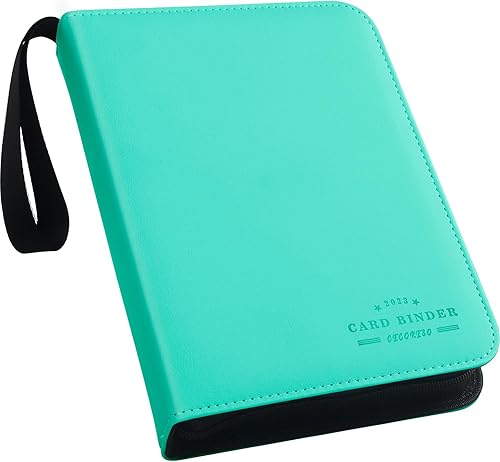 CECOKESO Carpeta de tarjetas de béisbol, carpeta de accesorios para tarjetas coleccionables de 9 bolsillos, carpeta de tarjetas deportivas de 900