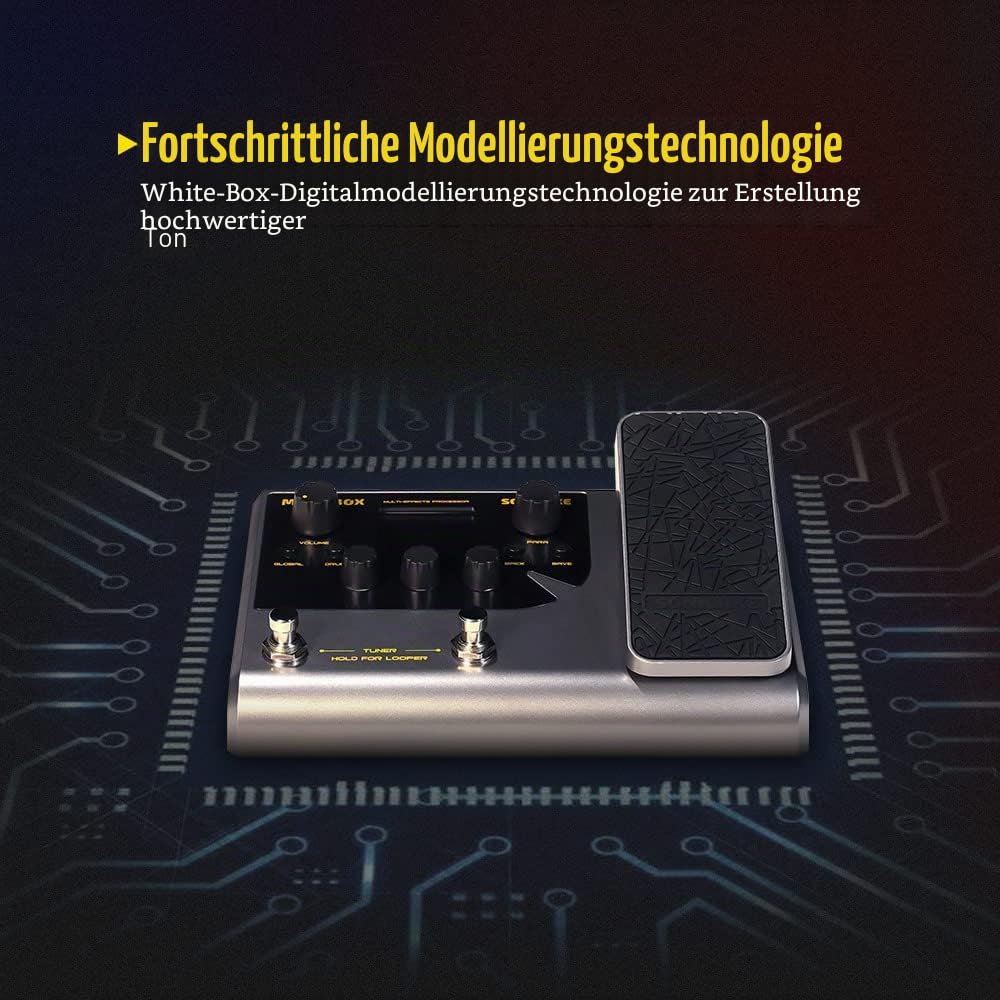 SONICAKE Gitarren Effektpedal Multi-Effekte Prozessor mit Expression Pedal 140 integrierte Effekte 198 Presets Gitarren Bass Amp Modeling Unterstützung IR OTG USB Audio Interface Matribox