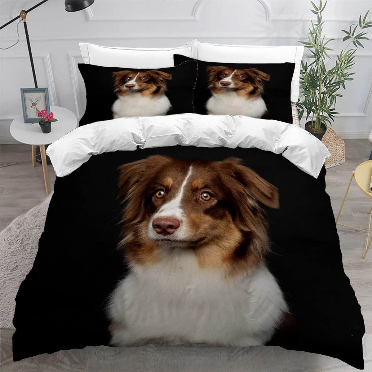 King Size Bedding Sets Australian dog pet dog Double Bed Duvet Cover Set with Pillow Cases Hidden Zipper Adults Teenager 3Pcs Fluffy Duvet Cover King Size — image 1