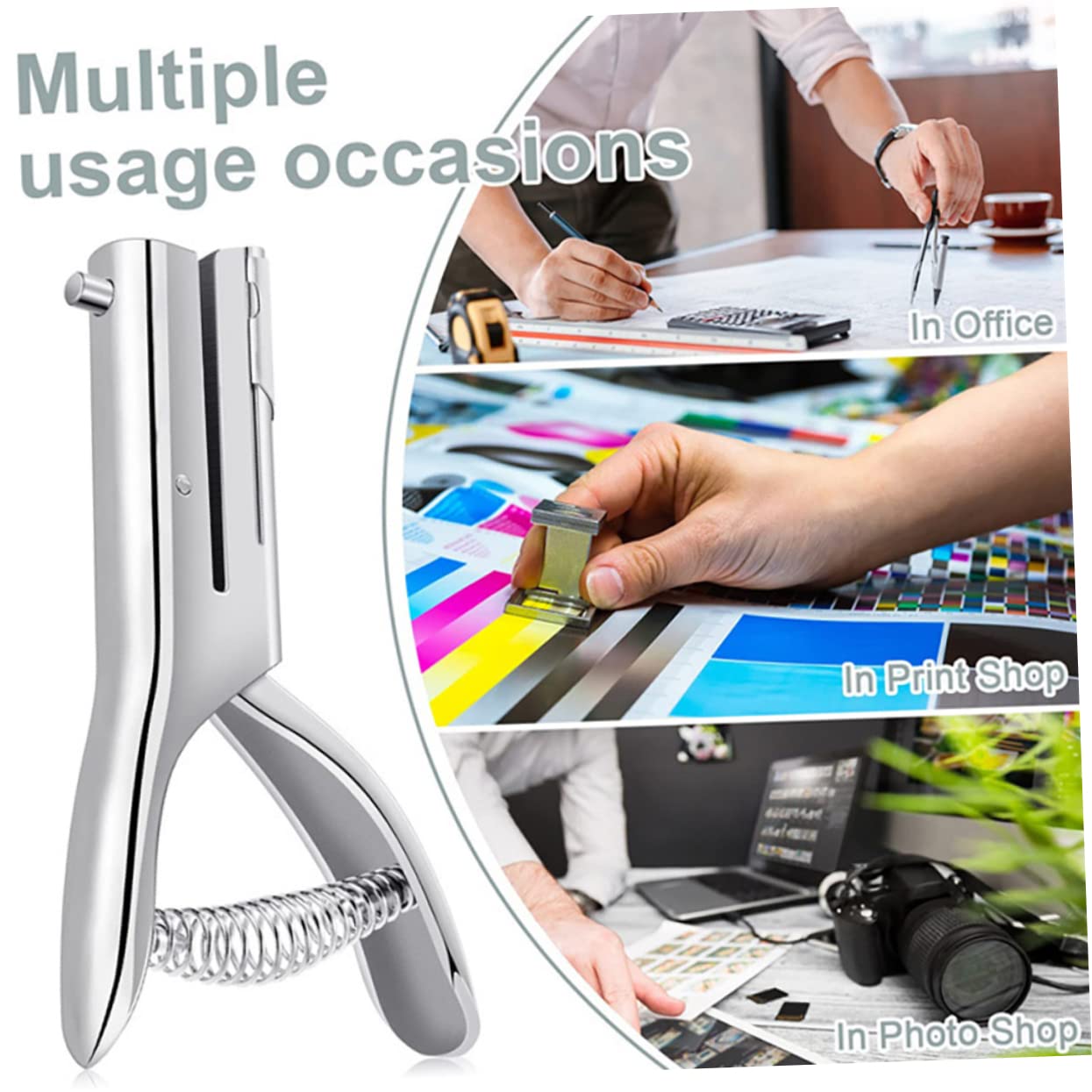 TEHAUX Perforatrice Per Carta Punzone Indurito Diametro Per Cerchi in Plastica Compatibile Carte Fino Di Spessore Fessura Di Raccolta Scarti