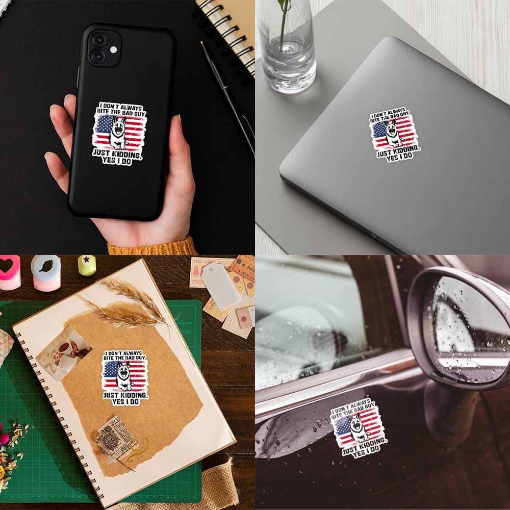 (Set of 3-3") Just Kidding Funny K9 Dog Stickers Service Police Dog Unit Law Enforcement Caution K9 Sticker Vinyl Decals Waterproof Gifts Decor Water Bottle Tumbler Laptop Phone Car Vehicles image 5