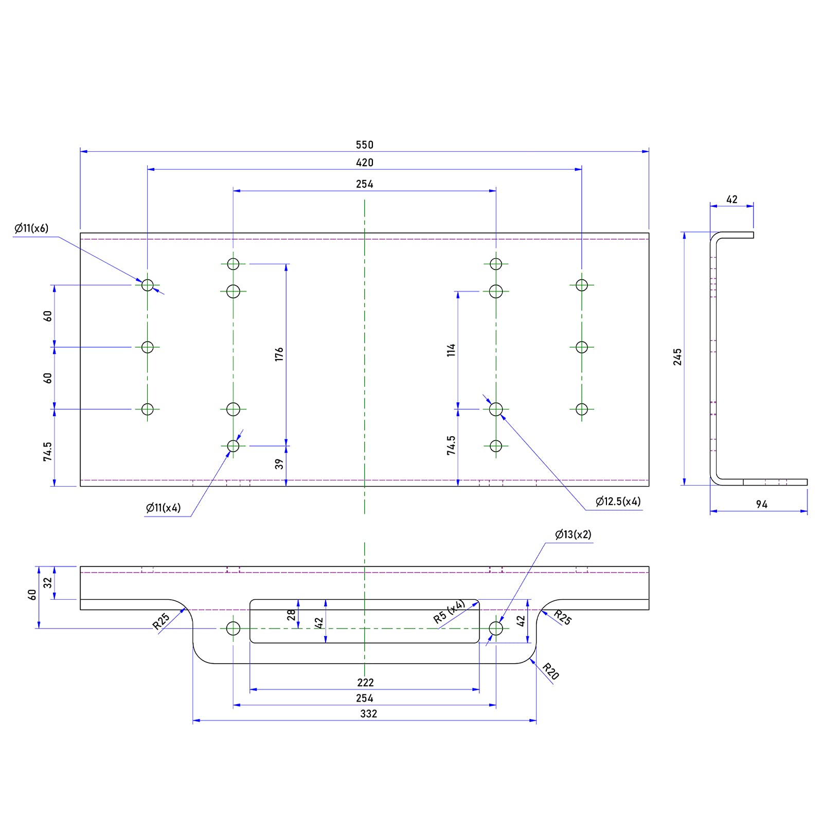 Piastra Di Montaggio Per Verricello - Supporto Per Argani Fino A 17.000 Libbre - Foto 9
