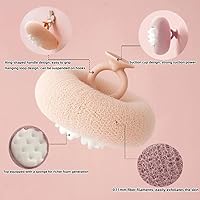 Vista 5 de Bola de baño con ventosa de girasol súper suave, bola de baño de girasol 2 en 1 2024, esponjas de baño para ducha, esponja de baño exfoliante