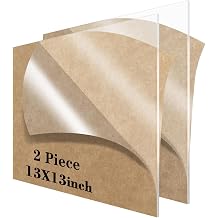 Lesnlok 13 x 13 Acrylic Sheet 1/8 Thick 3mm 2 Pieces Plexiglass Sheet,for Sign,Craft,Photo Frame, DIY Display Projects 2, 13" x 13"