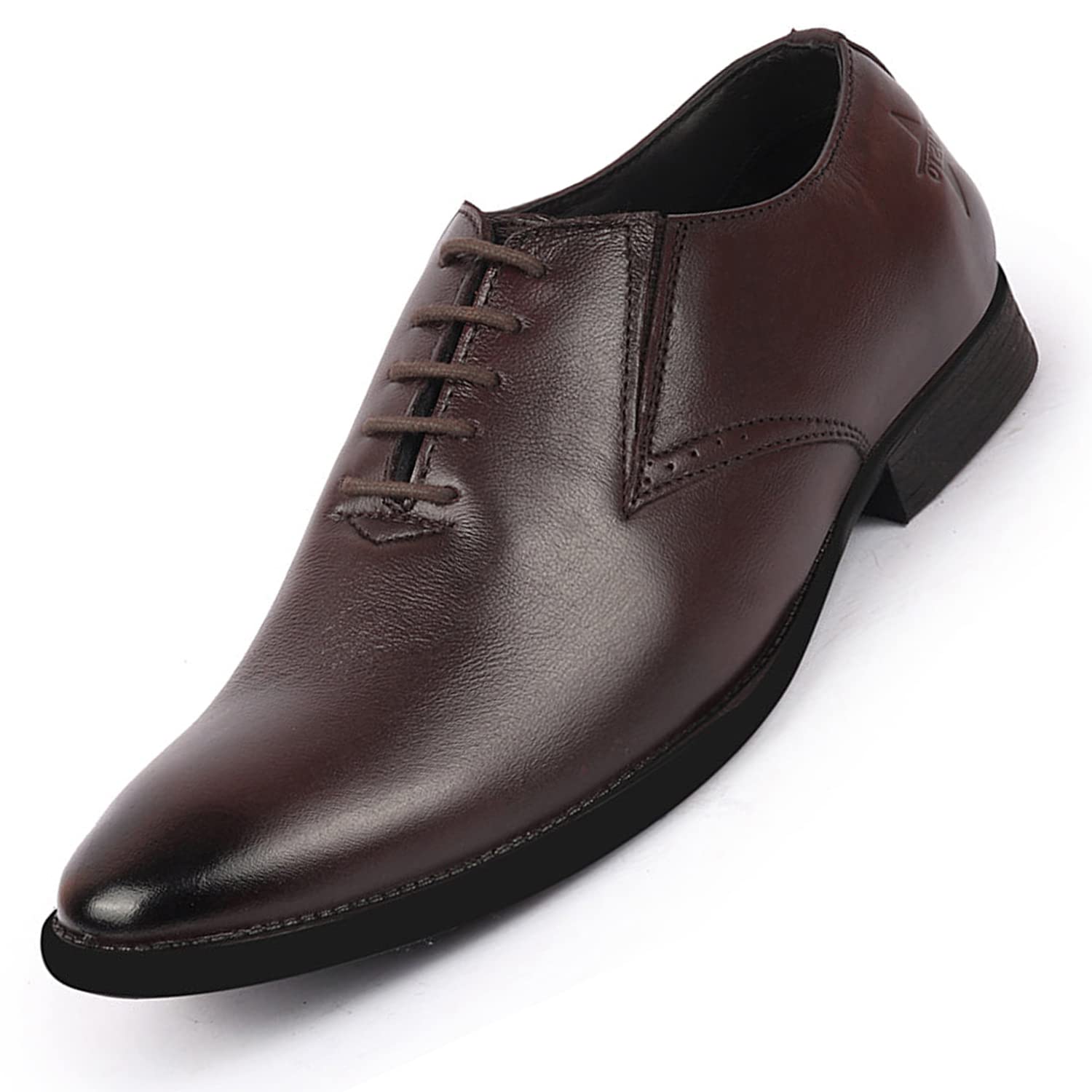 FAUSTO FST FOSMF-2015 BROWN-43 Mens Brown Formal Office Work Genuine Leather Oxford Lace Up Shoes (9 UK) (B0BSXG6TYB) Amazon Price History, Amazon Price Tracker