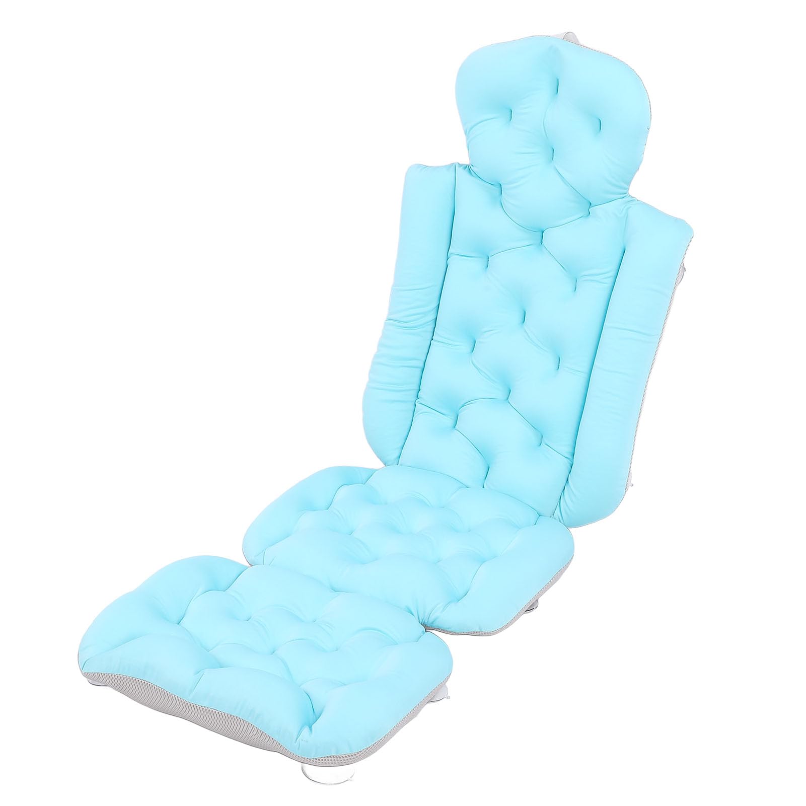 Cuscino Bagno per Tutto il Corpo Cuscino Bagno Ergonomico e Ad Asciugatura Rapida per Un'esperienza Rilassante Durante il per Adulti Morbido Poliestere 60 Cm (Blu)