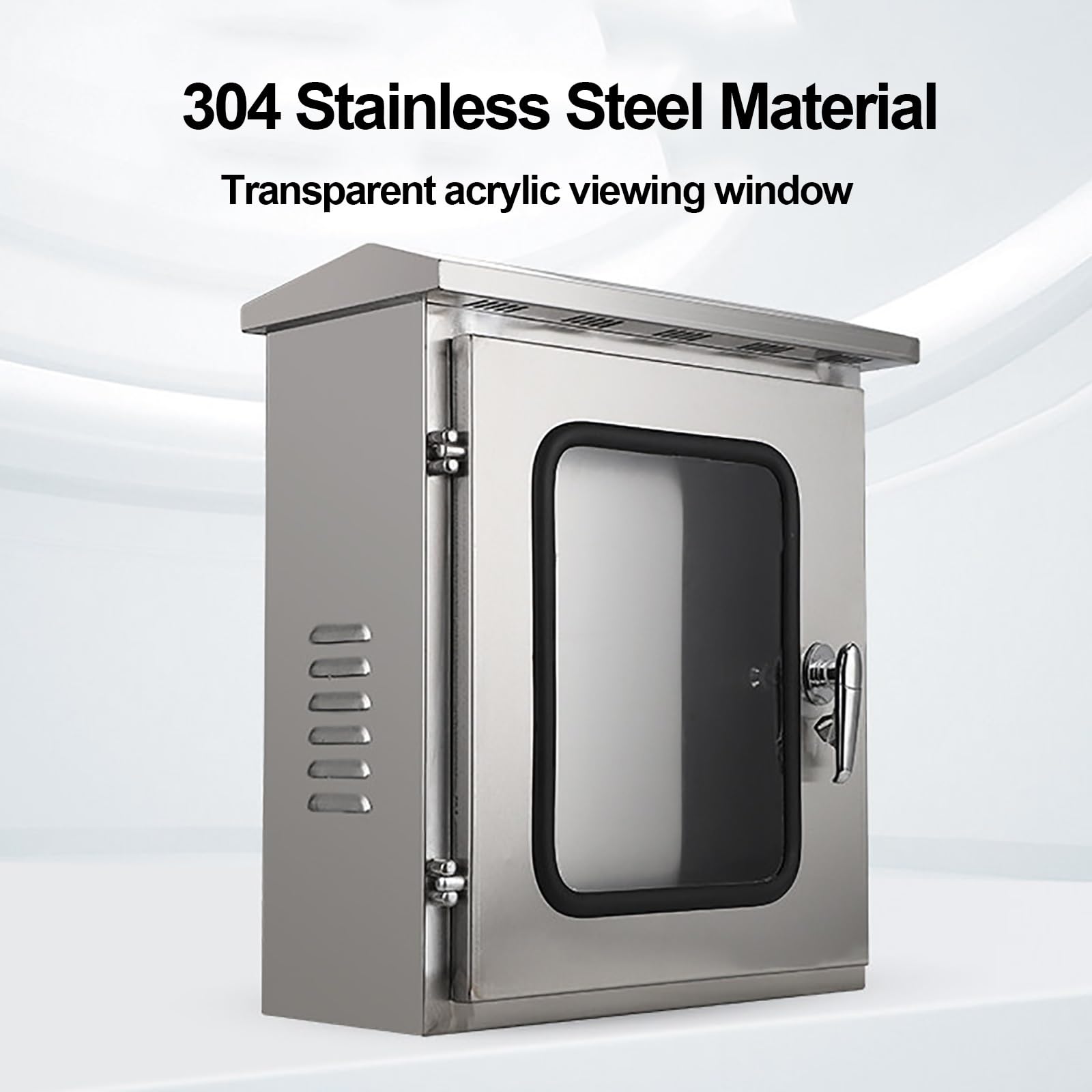 Cassetta Elettrica a Doppia Anta, Scatola Derivazione in Acciaio Inox 304 | Con Finestra di Lspezione, Scatola Elettrica IP65 con Serratura e Piastra di Montaggio(50x40x30cm/20x16x12in)