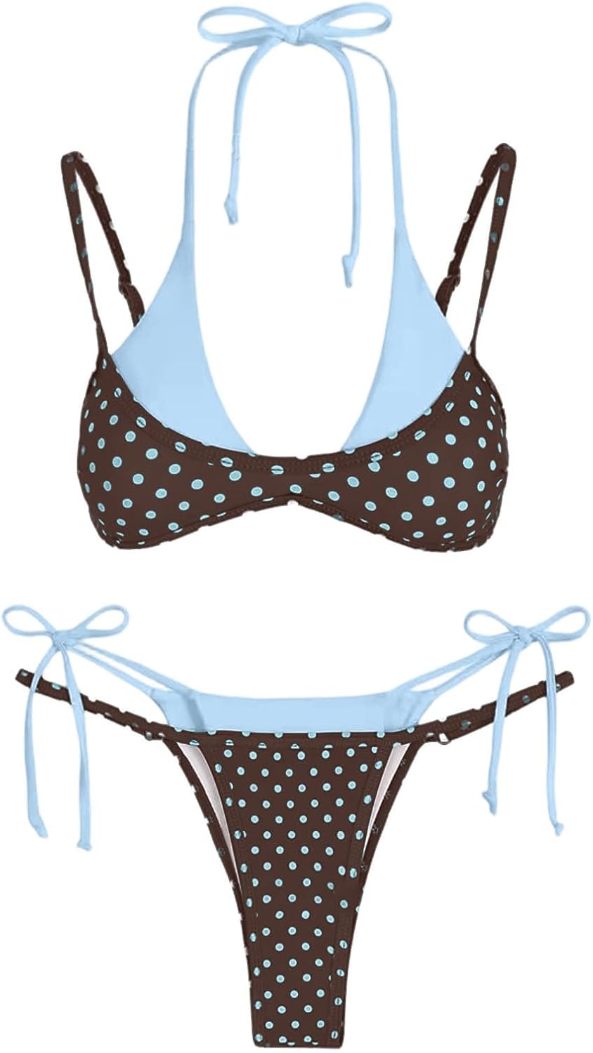 Women's Two Piece High Waist Bikini Sets Square Neck Tummy Control Comfy Bathing Suit Beach Swimwear