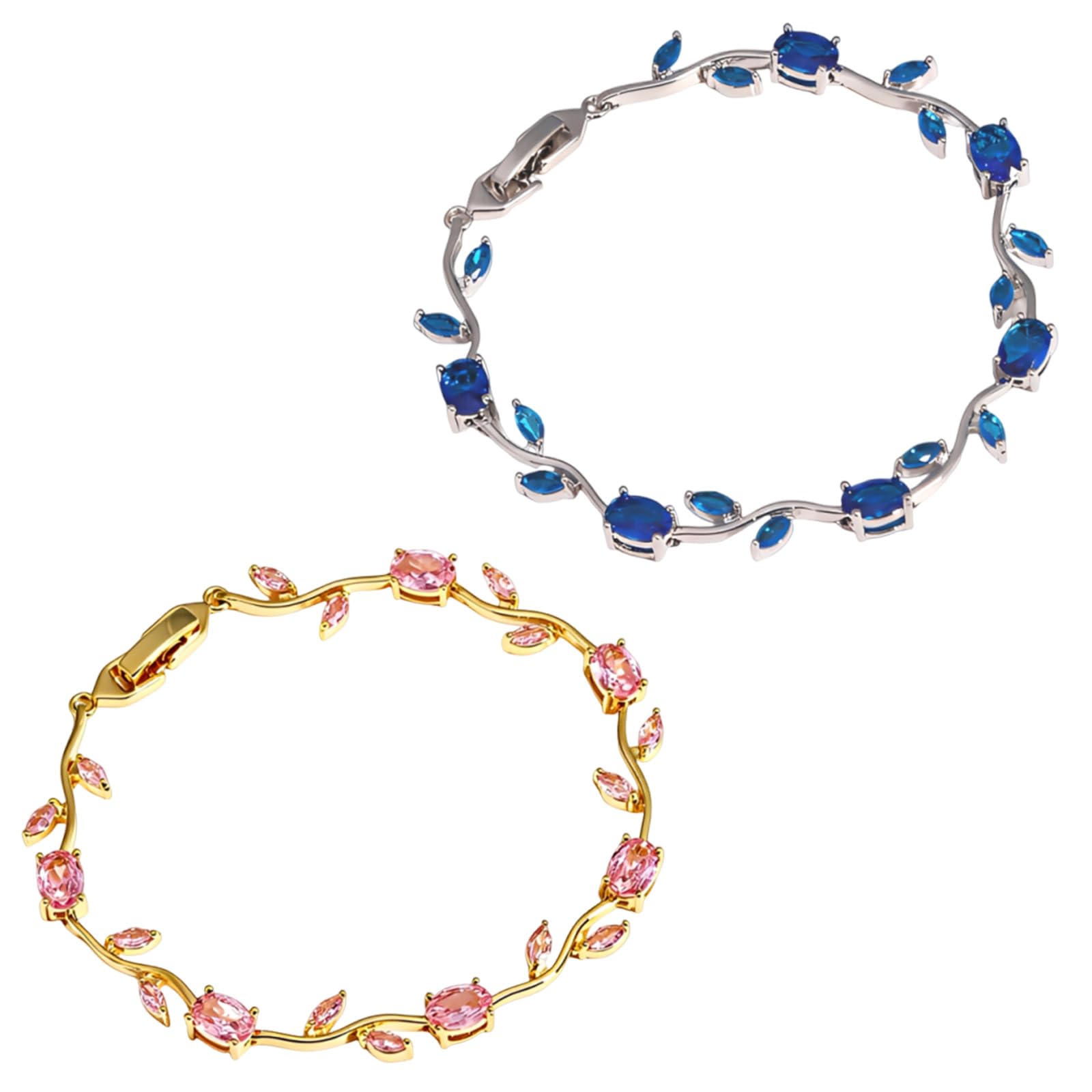 2-Piece Tulip Bracelet for Women and Girls, Metal Floral Bud and Branch Bracelets for Stylish Daily Wear-picture-23