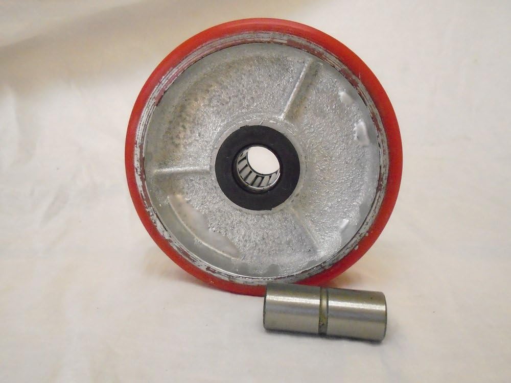 5x1-1/2 Polyurethane on Steel Caster Wheel Roller Bearing & Free 1/2 Bushing, Supports 800 lbs, Perfect for Carts, Dollies, Industrial Equipment