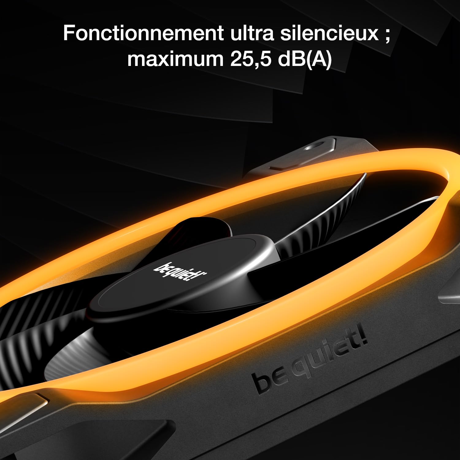 be quiet! Light Wings 140mm PWM Reverse Black ventilateur, 7 pales inversées, pour une admission d'air latérale ou par le bas, ARGB options d'éclairage personnalisables effets lumineux synchronisables