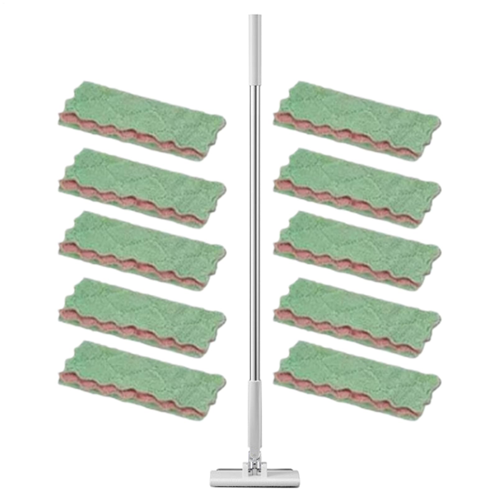 Mini balai à franges sans lavage manuel, tête plate pour un essorage rapide du comptoir