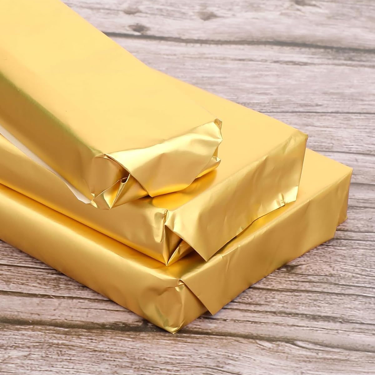 Lot 100 Feuilles Aluminium Doré 10x10cm - Pour Emballage Chocolats, Bonbons, Cadeaux - DIY Décoration