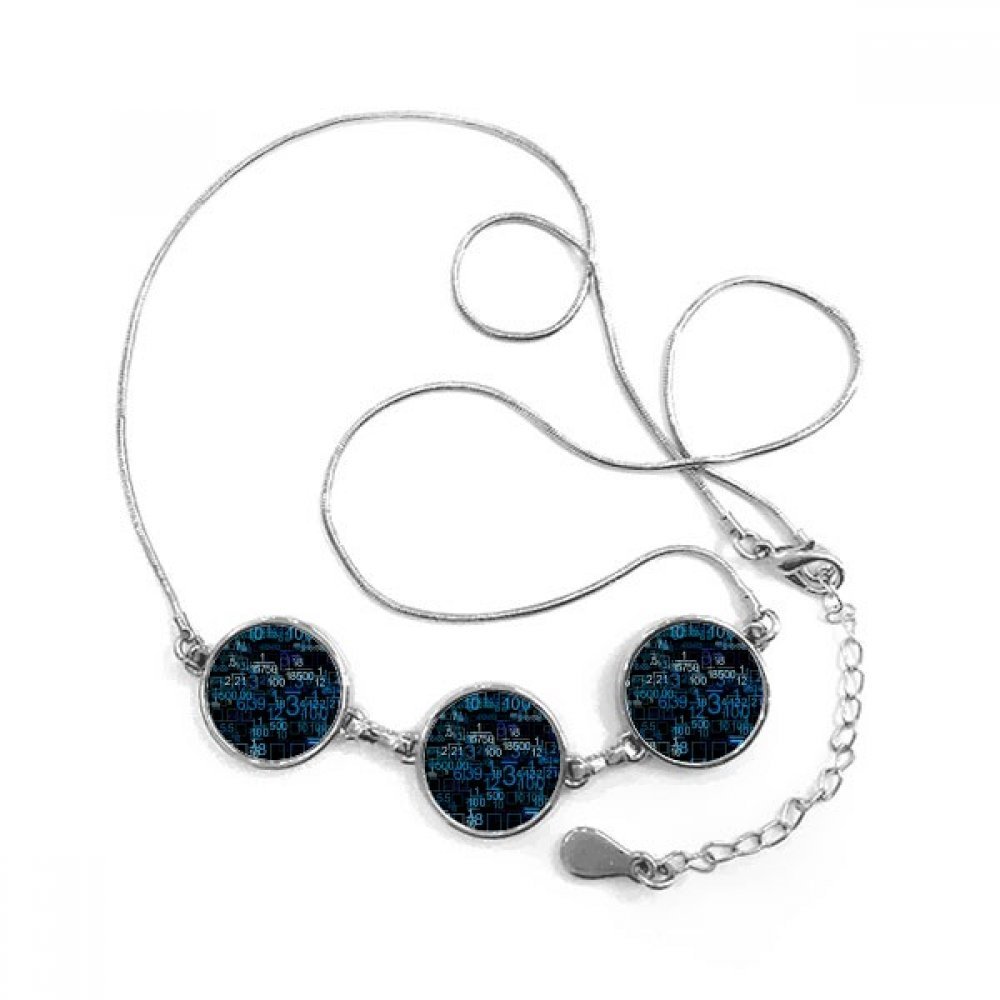 Collier pendentif bleu décimal pour passionné de science et technologie avec chaîne - 3