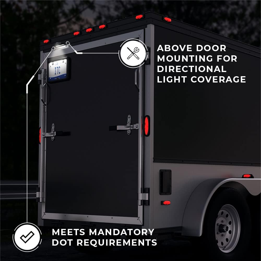 Manufacturers' Select ITC LED Trailer License Plate Light for Boat Trailers, RV, Utility Trailers (Black)