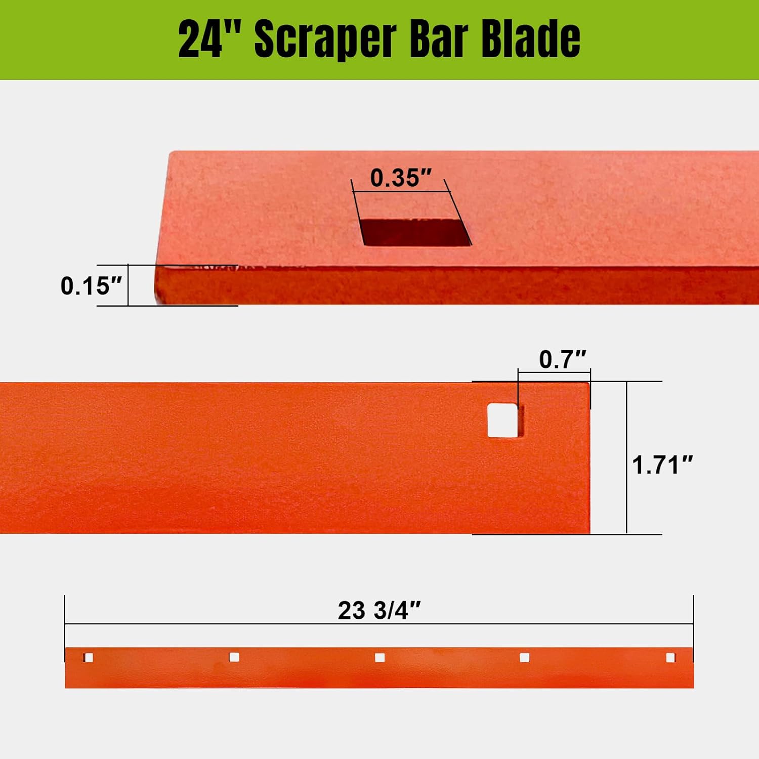 Snow Blowers Scraper Bar Replacement for Ariens 24 Scraper Bar Blade ST624E, ST724E, ST7524E, ST8524E, ST5524E, ST724, ST7524 Part# 00271459, 780-022