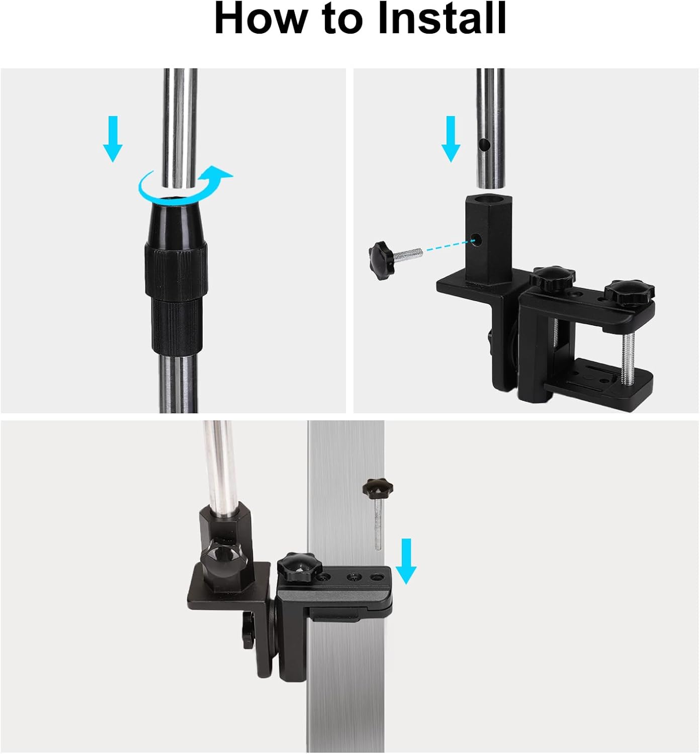 MEGREZ American Flag Pole Kit, 360° Adjustable Pontoon Boat Flag Mount, 30in US Flag Holder for Boats, Buggy, and Golf Cart - Image 5