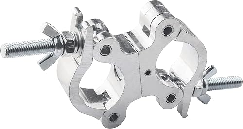 Vista 15 de Lighting Truss - Abrazaderas de acoplador giratorio para luces, abrazadera de truss de doble cabeza, abrazadera de tubo giratorio doble de 30 a