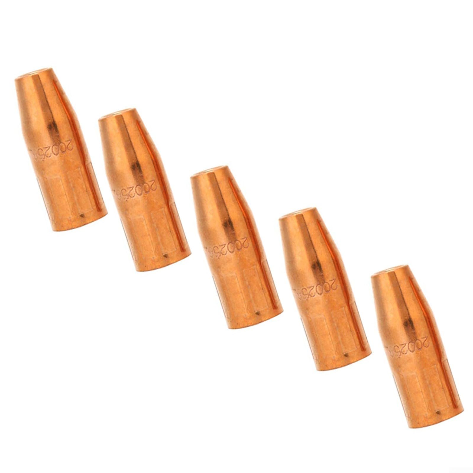 200258 Ugelli per saldatura MIG 1/2" punta da incasso per Miller M25 M40 Gas, rame ad alta temperatura durata per attività di fabbricazione industriale dei metalli (5 pezzi)