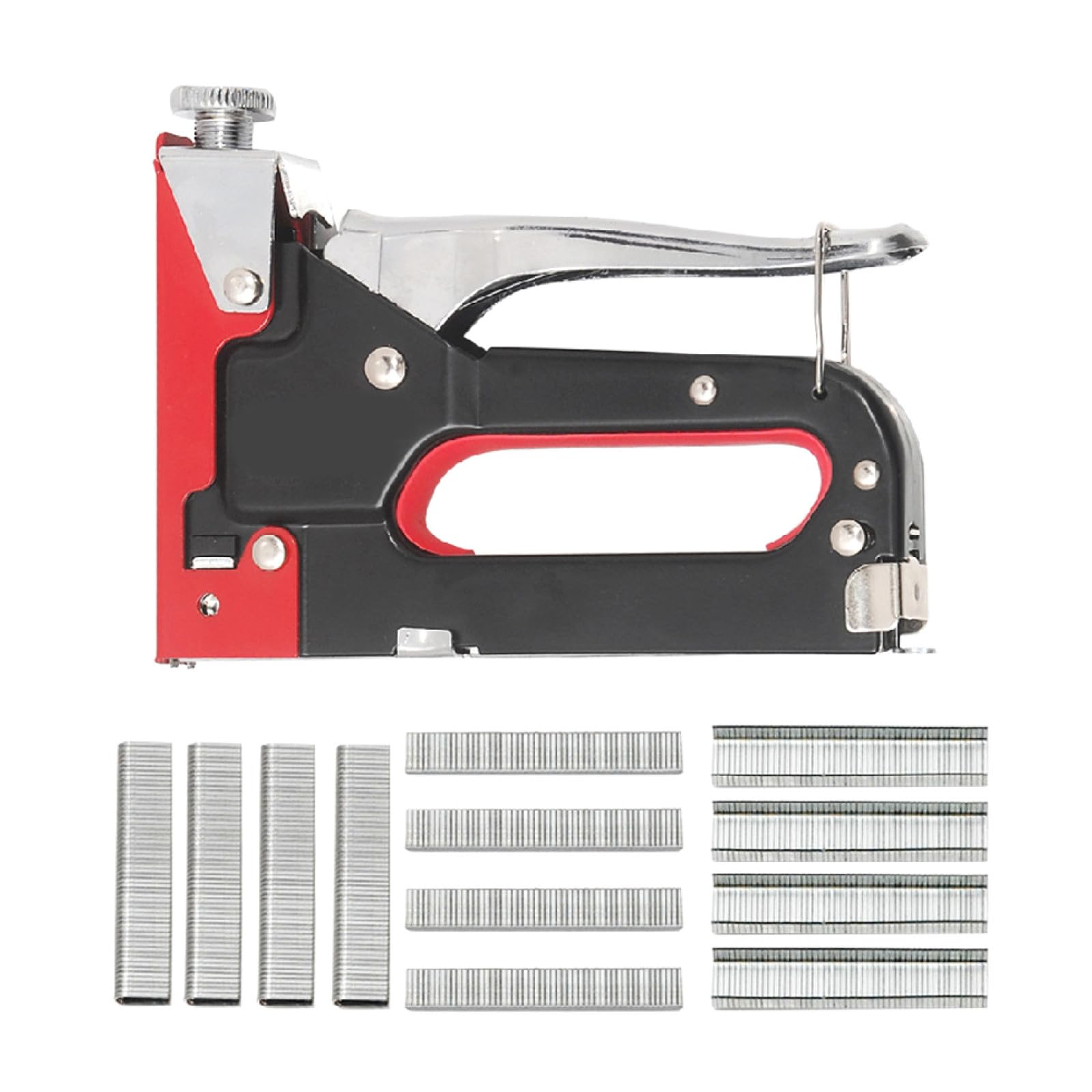 Hemobllo Sparachiodi Manuale Pesante 3 in 1 in Metallo, Strumento per Graffette, Impugnatura Ergonomica Ricurva, per Tappezzeria e Lavori di Fissaggio