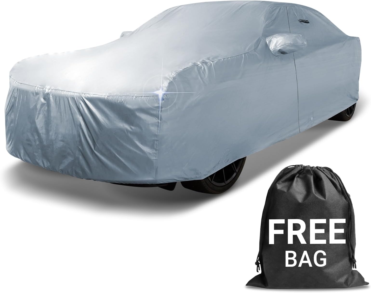 iCarCover 18-Layer Car Cover Waterproof All Weather, Premium Quality Car Covers for Automobiles, UV Protection, A3, S3, 3-Series, M3, LXS is 300, Grand Am, Size C28 (See Size Chart)