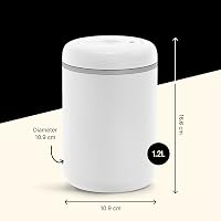 Fellow Atmos Vákuum Tárolóedény Kávéhoz és Ételhez 1,2L Matt Fehér 3