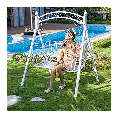 Hamaca Colgante para Patio, Porche, Columpio, sillas de Exterior para Adultos, Cama Princesa Blanca, Conjunto jardín y Exterior.