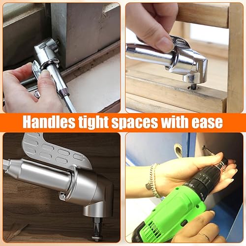 Miniatura 6 de Adaptador de taladro de ángulo recto de 105 grados, nuevo destornillador de cabeza recta, adaptador de enchufe de destornillador eléctrico, cubo de