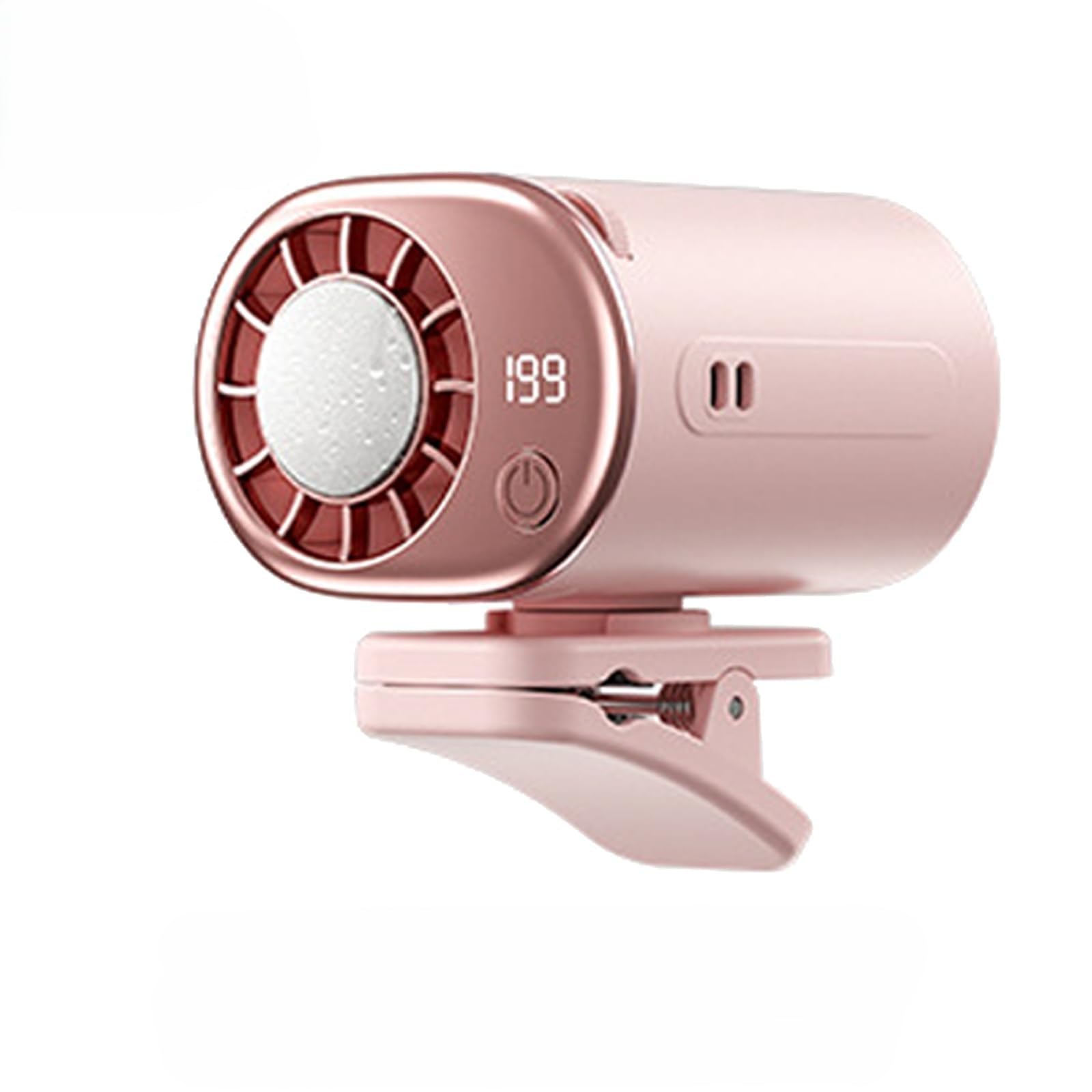 GFJGHDR Dashboard Fan with Intelligent Ice Chip for Zeekr 7GT 2026-Present, 199-Speed Clip-on Car Air Conditioner Fan, 360° Rotatable Mini Cooling System, LED Screen, B-pink