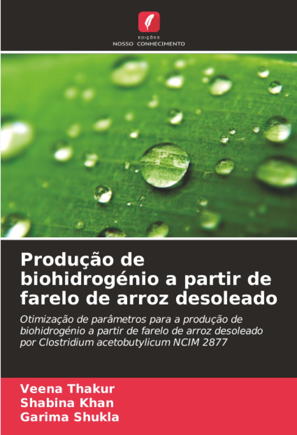 Produção de biohidrogénio a partir de farelo de arroz desoleado: Otimização de parâmetros para a produção de biohidrogénio a partir de farelo de arroz ... por Clostridium acetobutylicum NCIM 2877