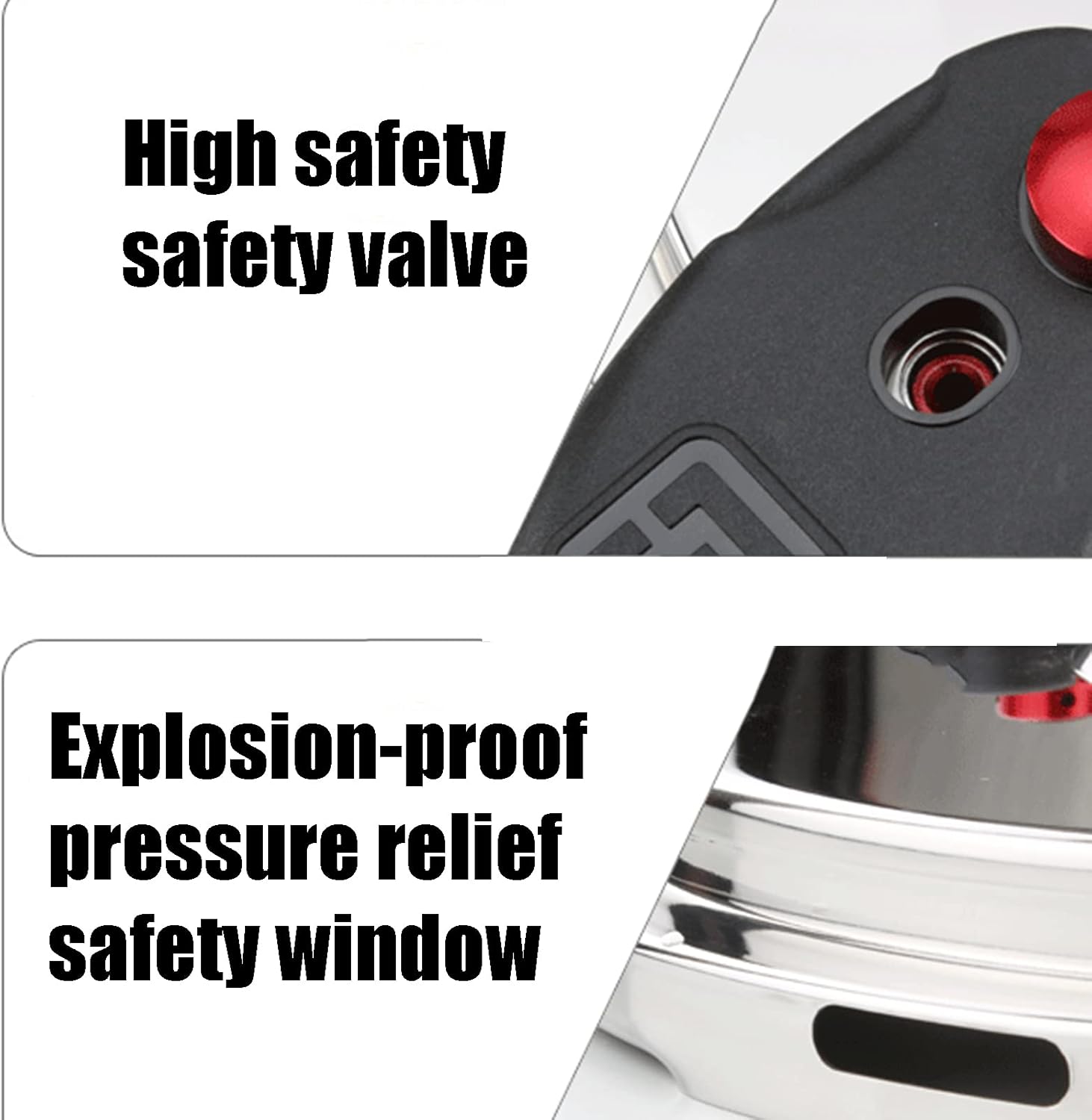 Pressure Cooker Large Electric Stainless Steel Kitchen Utensils Energy Saving And Time Saving Fast Heating Healthy Diet Suitable All Kinds of Stoves Including Induction Cooker