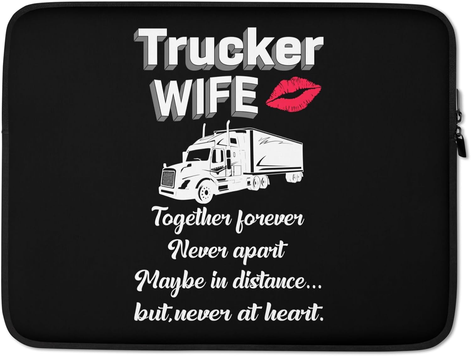 Trucker Wife Truckers Wife Trucker's Wife for Women Funny Graphic Laptop Sleeve