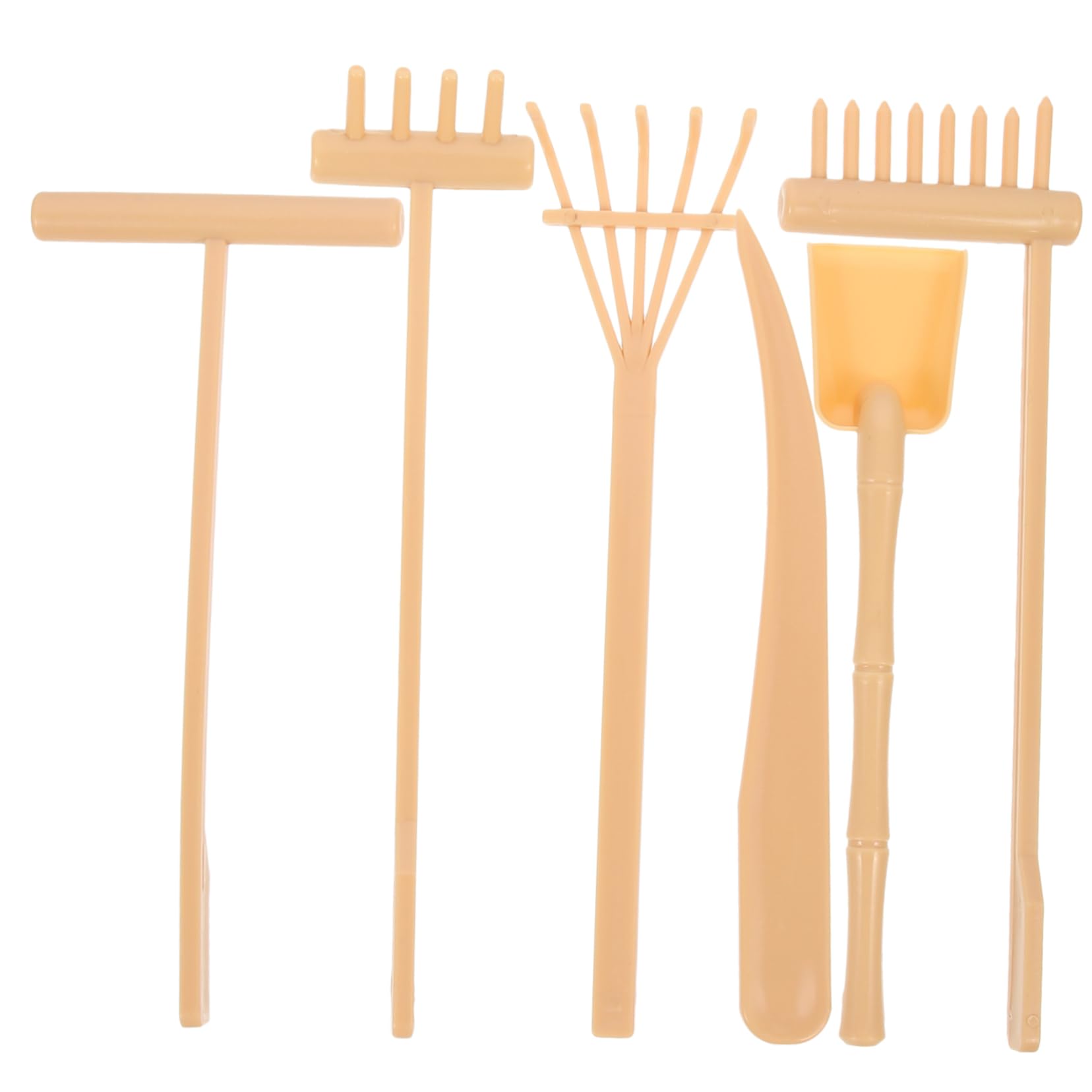 Generic 6pcs Zen Sand Table Rake Sand Tray Therapy Miniatures Zen Sand Tray Tools Zen Garden Accessories Beach Zen Toys Sand Tray Therapy Figures Zen Garden Beach Mini Rake Sand Plastic