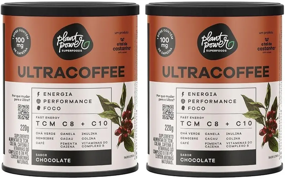 Café Termogênico Ultracoffee, Solúvel, 2 Latas de 220g