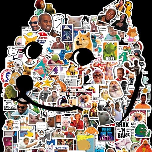 Amazon.com: 337PCS Funny Meme Stickers Pack, Waterproof Vinyl Decals ...