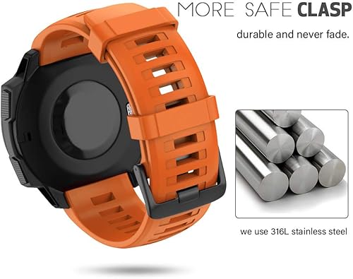 Miniatura 14 de NotoCity Instinct Band, Soft Silicone Replacement Watch Strap for Garmin Instinct 2/Solar Sports GPS Smartwatch With Adapter Tools Verde