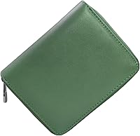 Vista 9 de Soporte para tarjetas de crédito de cuero neutro con ranura para múltiples tarjetas, cartera para pasaporte de viaje, bloqueo RFID, Negro, Cartera