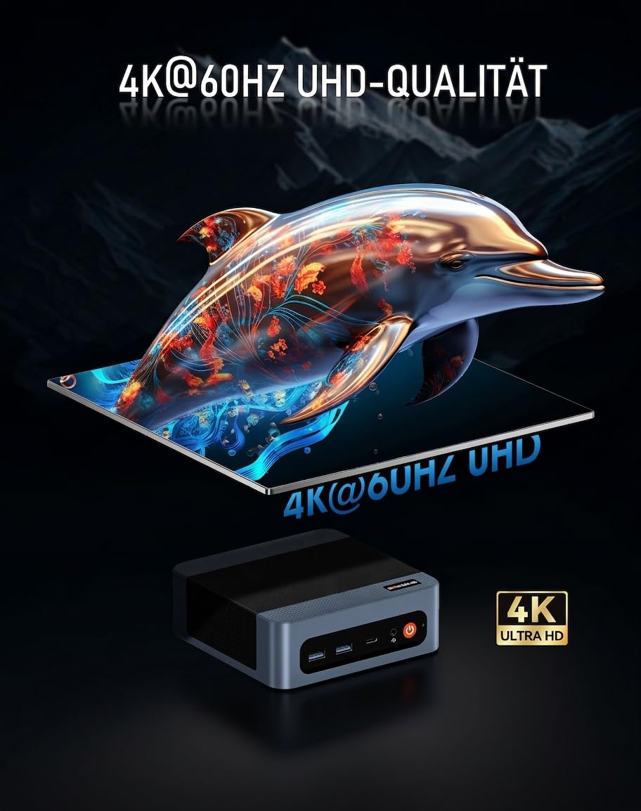 BOSGAME Mini PC da gioco M4 OCulink con processore Ryzen 7 8745HS a 8 core e 16 thread fino a 4,9 GHz, 32 GB di memoria DDR5, 1 TB di SSD PCIe 4.0x4, USB 4.0, LAN 2.5G, Wi-Fi 6E, BT 5.2