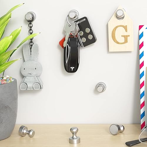 Vista 44 de Grtard Paquete de 24 pines magnéticos, imanes de nevera para pizarra blanca, imanes para refrigerador, imanes pequeños y fuertes para oficina