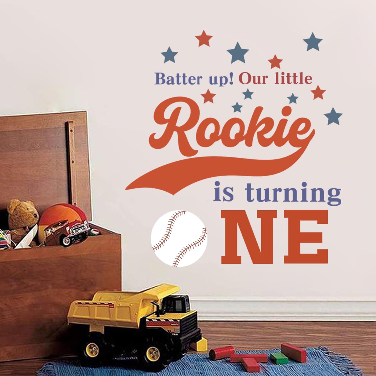 Baseball Theme First Birthday Arch Decals - Rookie Of The Year Backdrop Stickers For Baby Boy - View #3