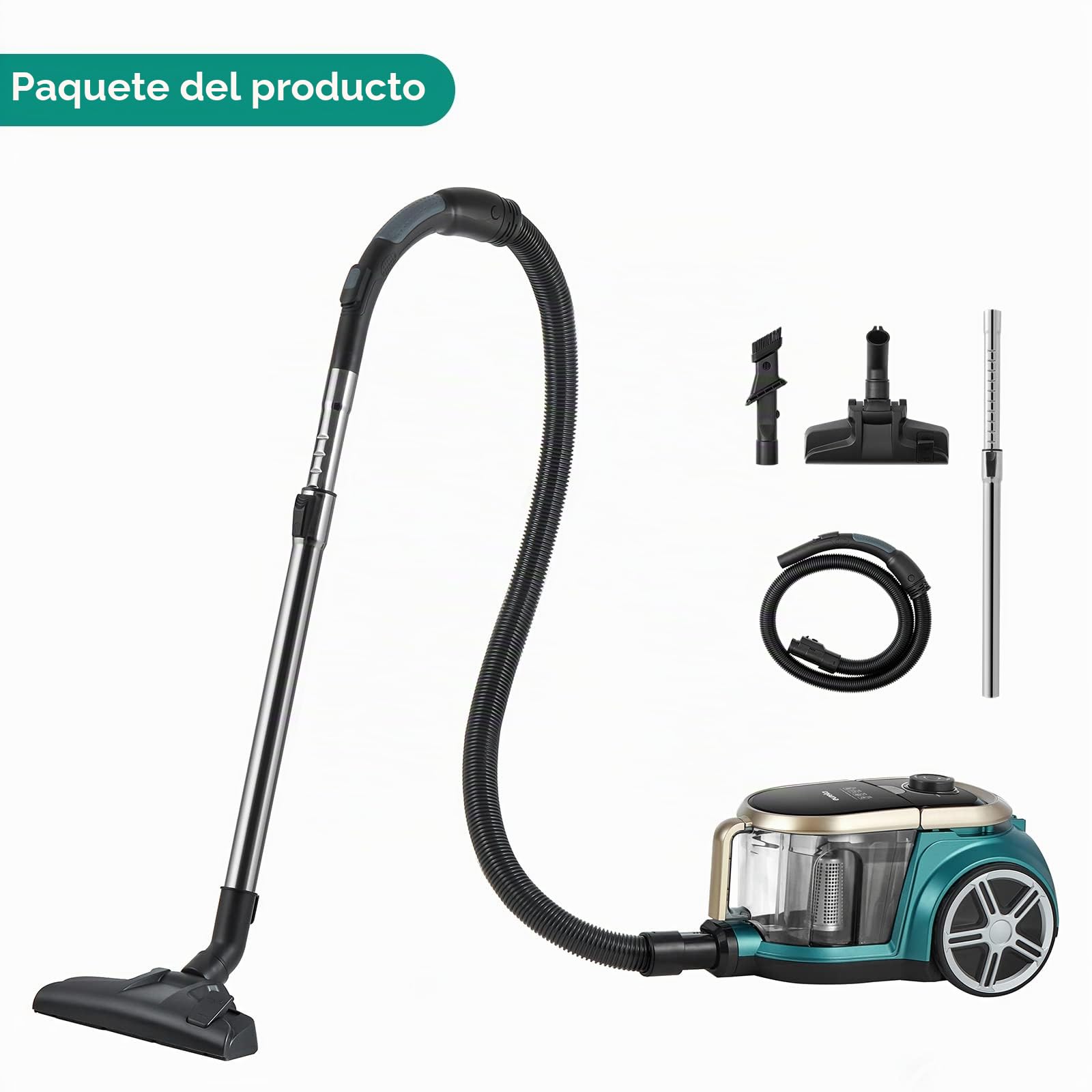 EUREKA Apollo Aspiradora sin Bolsa Verde 240W 2.2L 72 Decibelios