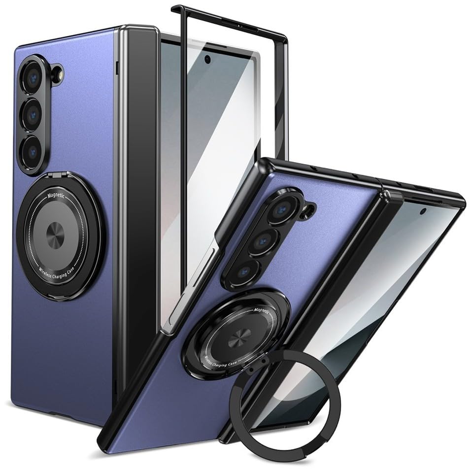 Housse Samsung Galaxy Z Fold 4 bleu foncé étui de protection pour le bureau et les voyages