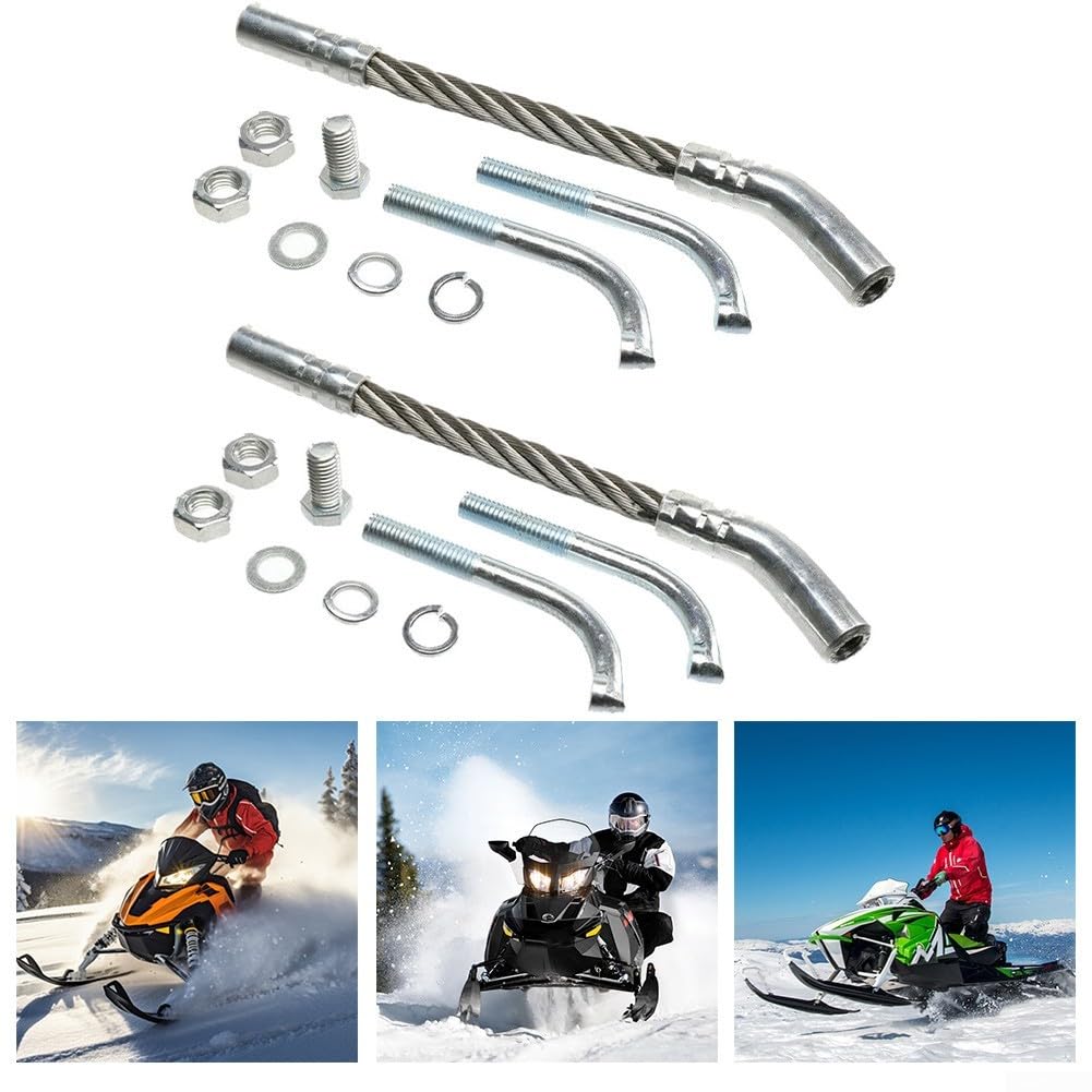 Schneemobil-Eiskratzer-Set, robustes Drahtseil für Rückwärts- und Nicht-Reverse-Systeme, 5,4 cm Schienen