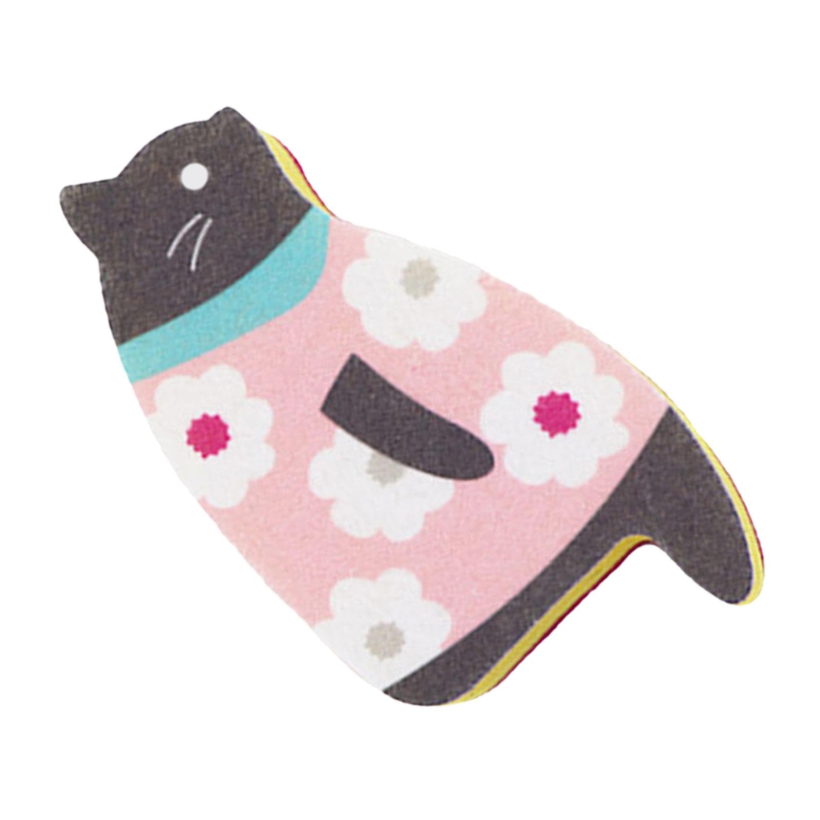 Opilroyn Cherry Blossoms Washing Up Sponges For Cats - Household Cleaning Sponges, Reusable Kitchen Sponges | Washing Up Sponge For Cat Sink With Unique Cat Look, Dish Sponges With Pet