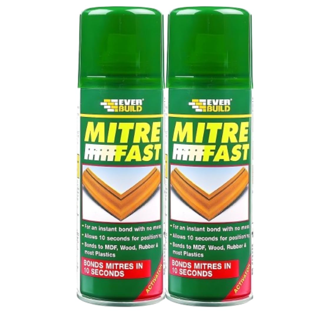 2x Everbuild Mitre Fast 200ml Superglue Activator