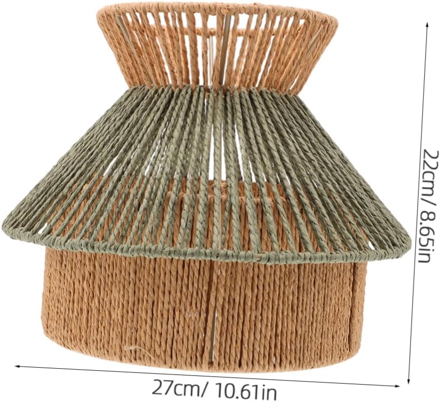 Ceiling Light Fixture Rustic Decorative Lampshade Faux Rattan Lampshades for Home Woven Pendant Shade Light Covers