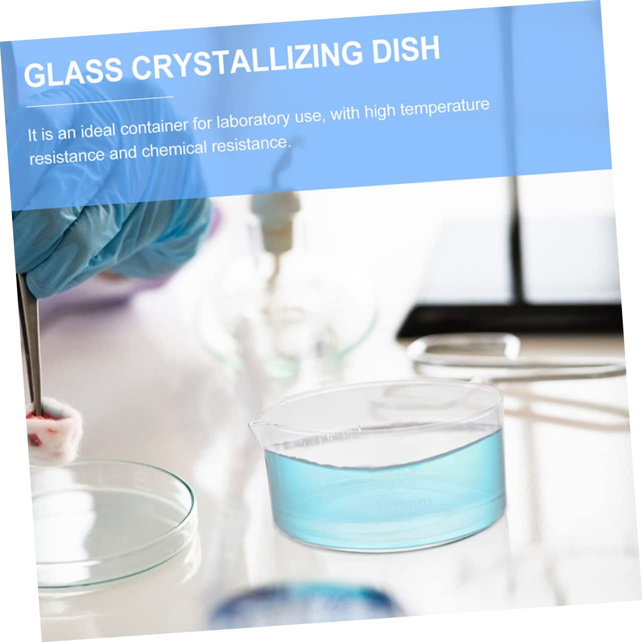 3 Stück Glas-Kristallisationsschale Labor-Petri-Labs Verdunstungsbecken Mischschale Schüssel Kristallisationskultur-Auslauf Zubehörschalen Die Werkzeuge Laborschale